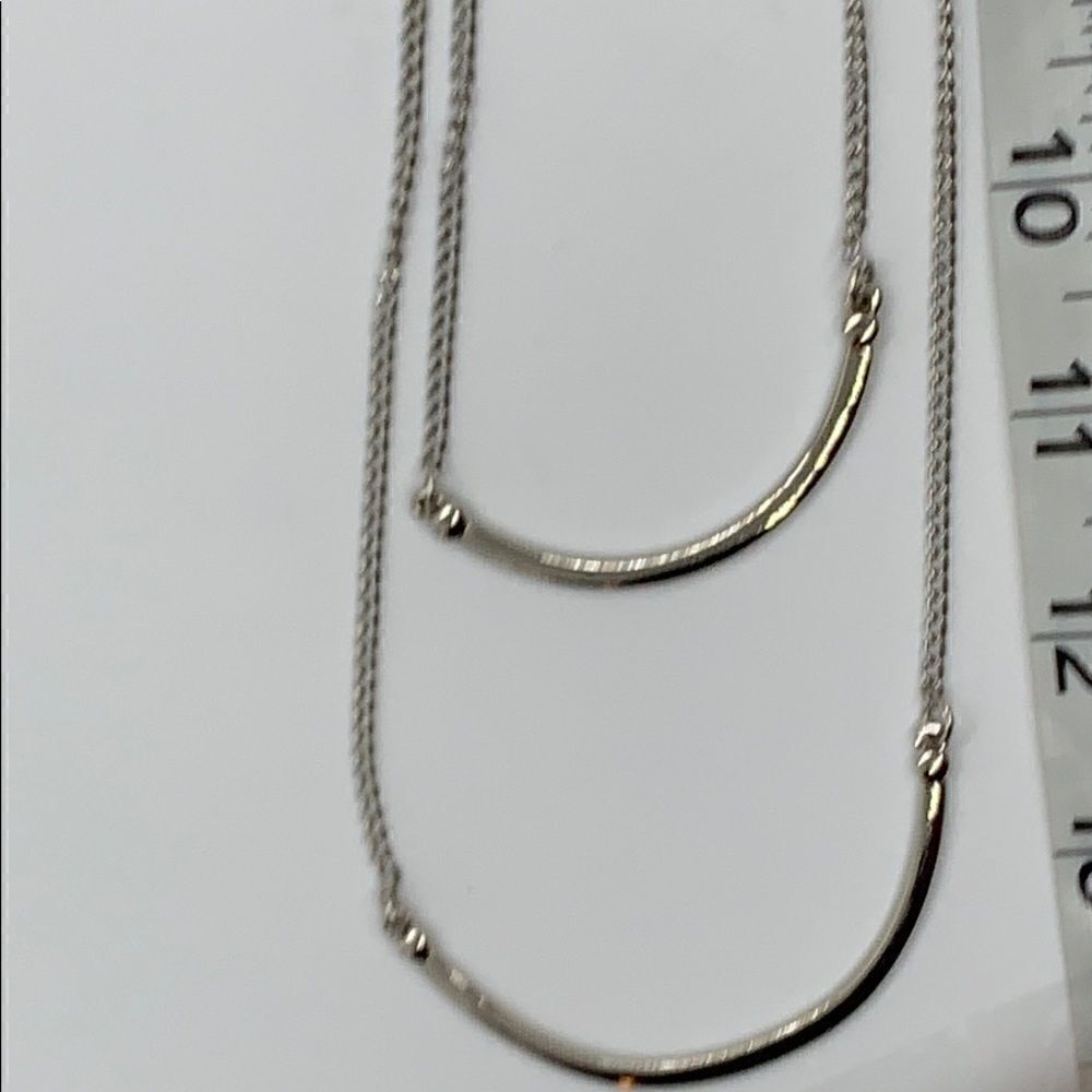 Silver toned costume necklace